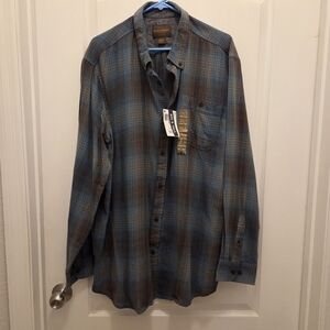 NORTHWEST TERRITORY NWT long sleeved flannel button down shirt 2XLT BIG & TALL
